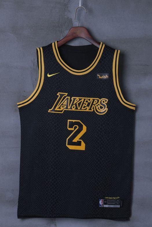 Баскетбольная джерси 2017-18 Lonzo Ball Lakers #2 City Black