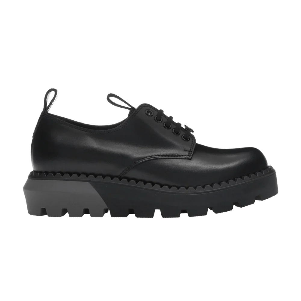 Krossovki-Gucci-Leather-Lace-Up-Low-Black-Grey