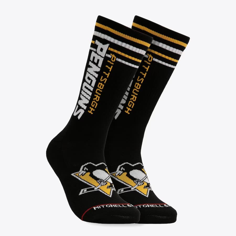 Спортивные носки Mitchell & Ness Pittsburgh Penguins Power Play Crew Socks