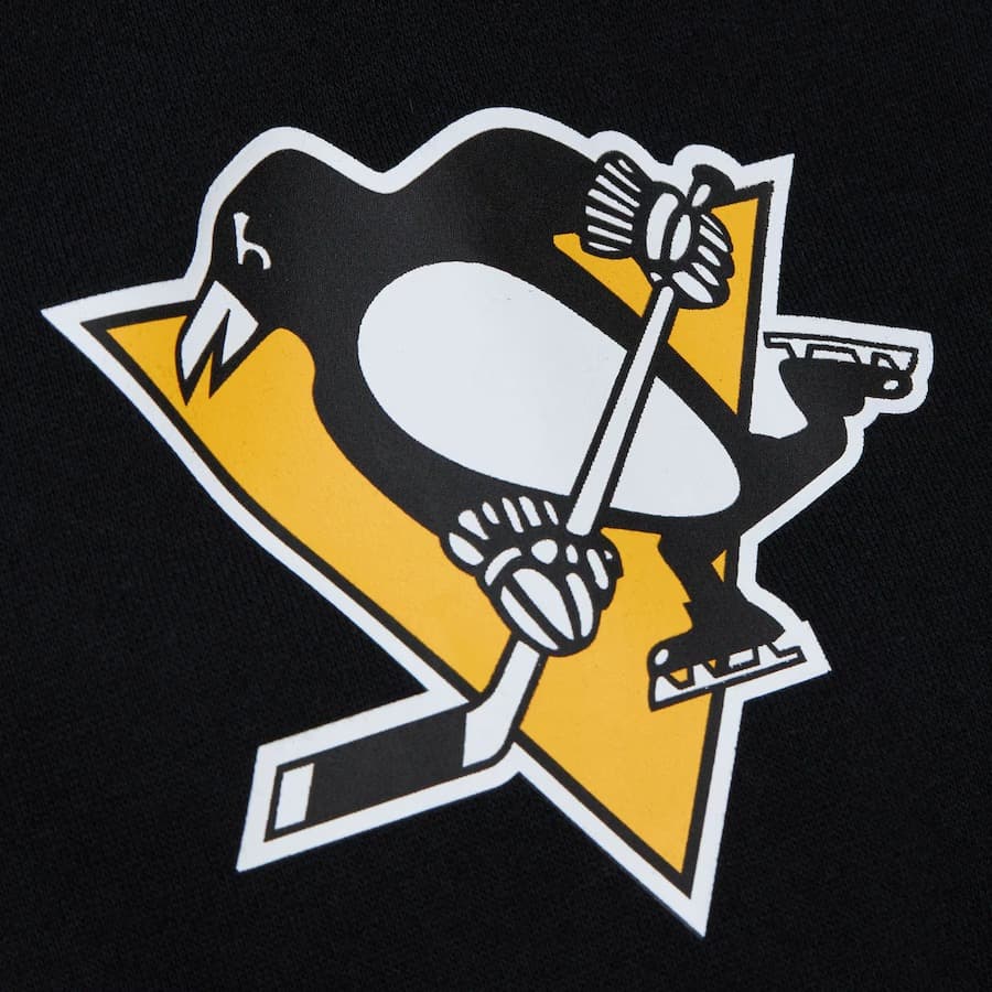 Худи Mitchell & Ness Black Pittsburgh Penguins Game Time Fleece Pullover Hoodie