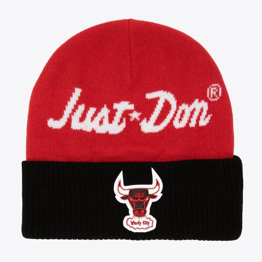 Шапка Mitchell & Ness Red Chicago Bulls x Just Don Hardwood Classics Cashmere Cuffed Knit Hat