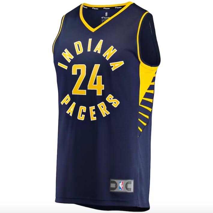 Баскетбольная джерси 2022-23 Indiana Pacers  #24 Buddy Hield Fast Break Icon Navy Jersey