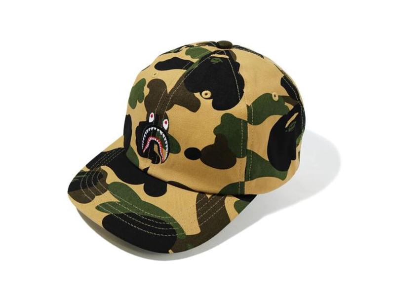 Бейсболка BAPE 1St Camo Shark Panel Cap (FW20) Yellow