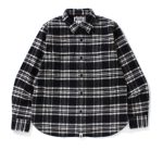 BAPE-College-Flannel-Shirt-Black