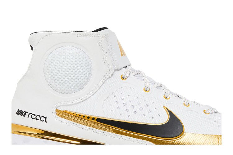 Кроссовки Nike Alpha Huarache Elite 3 Mid 'White Metallic Gold'