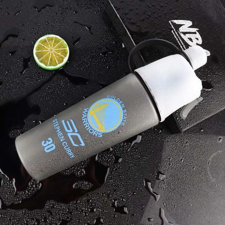 Бутылка для воды Jinduo Warriors Curry White Bottle