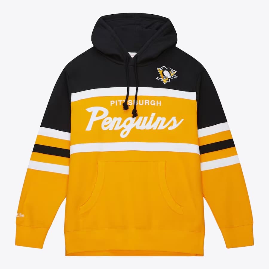 Худи Mitchell & Ness Gold Pittsburgh Penguins Head Coach Pullover Hoodie