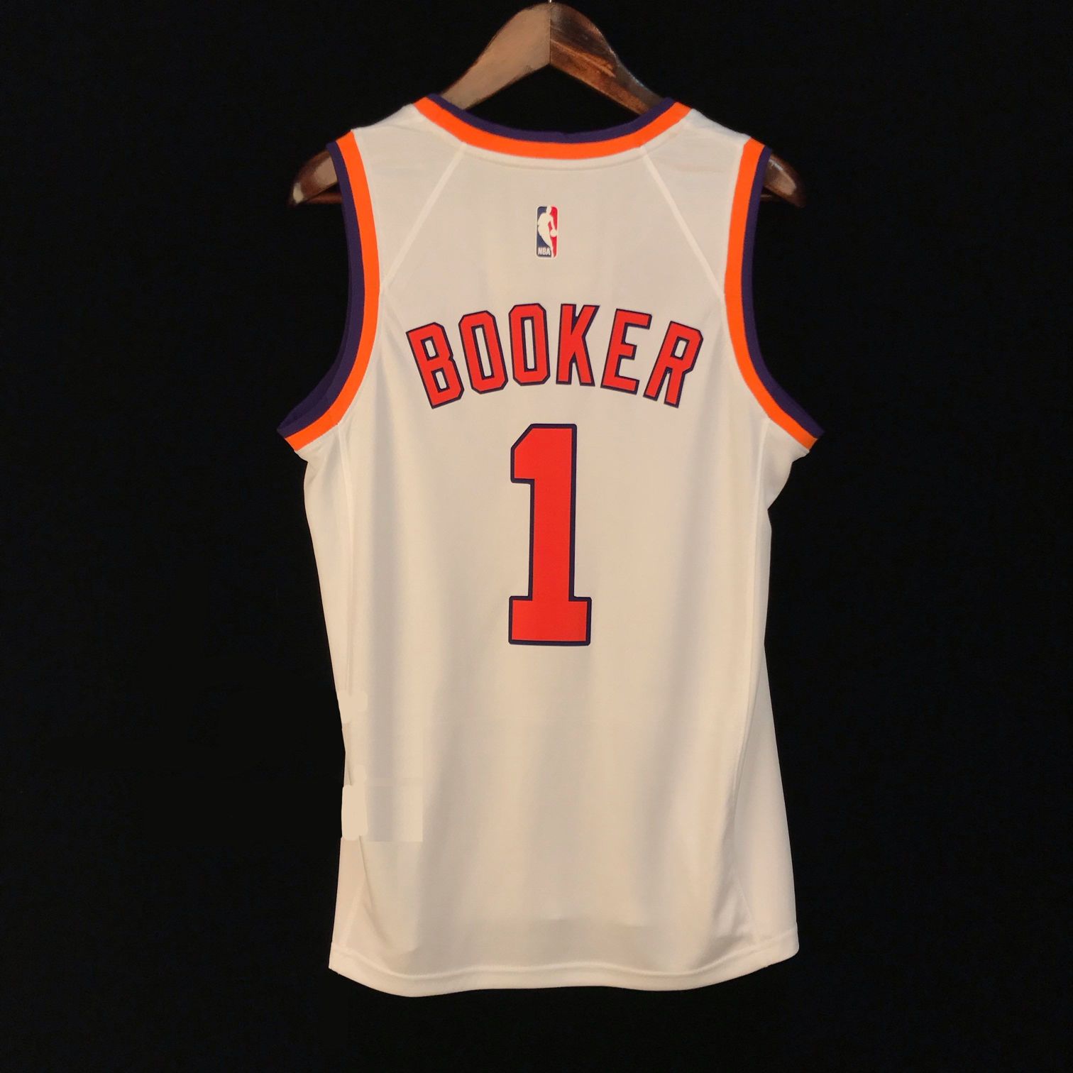 Баскетбольная джерси 2017-18 Devin Booker Phoenix Suns #1 White Hardwood Classic