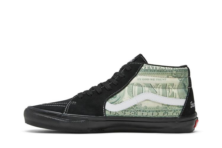 Кроссовки Supreme x Vans Skate Grosso Mid 'Dollar Bill - Black'