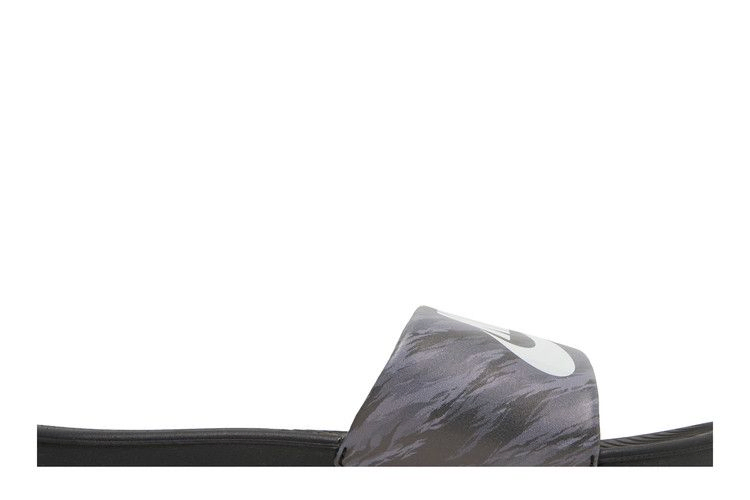 Кроссовки Nike Kawa SE Slide GS 'Black Pure Platinum Camo'