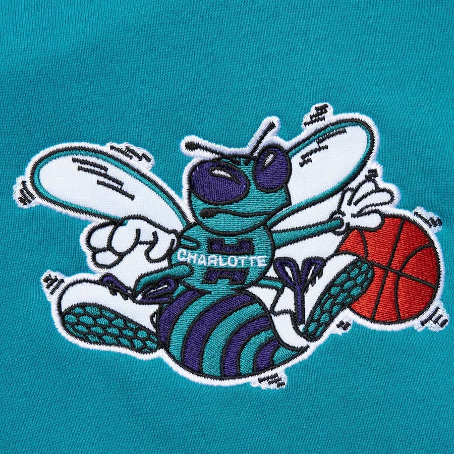 Худи Mitchell & Ness Blue Charlotte Hornets Team OG 2.0 Vintage Logo Fleece Pullover Hoodie