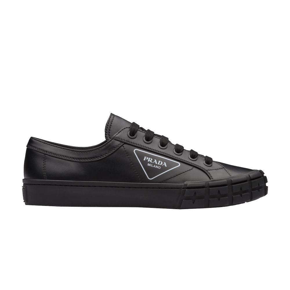 Кроссовки Prada Cassetta Wheel Leather Low 'Black'