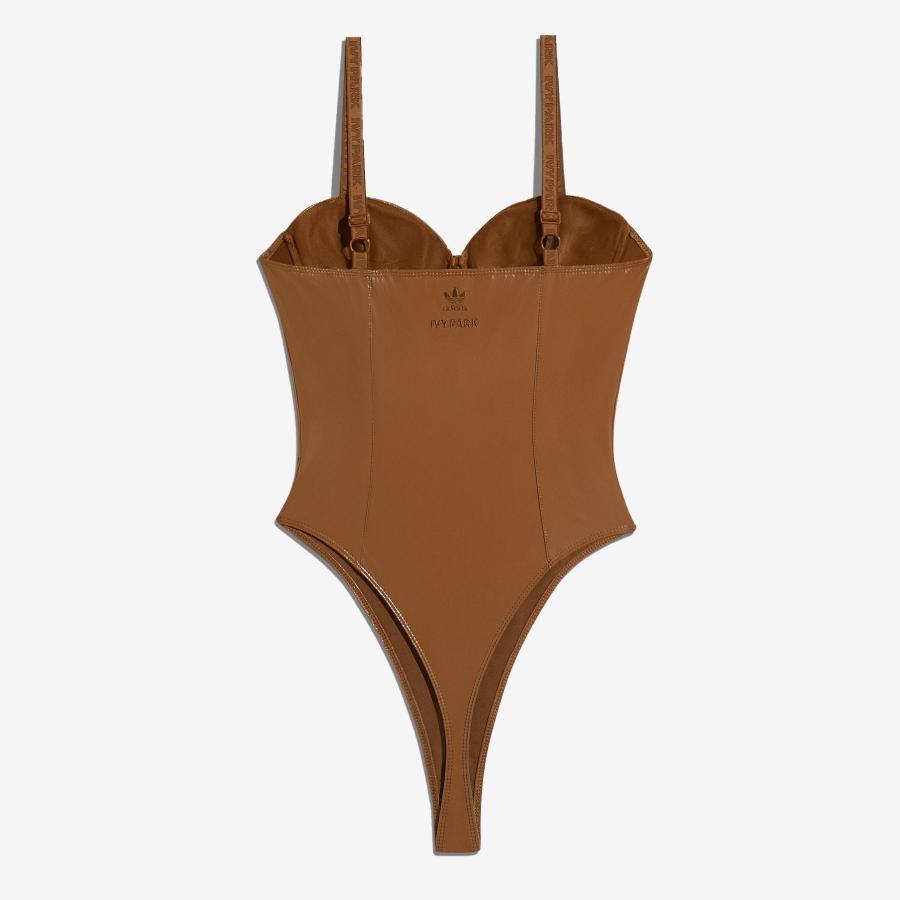 Боди adidas Ivy Park Latex Bodysuit Wild Brown