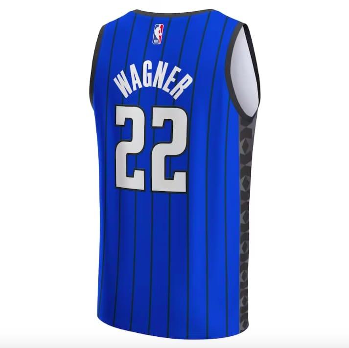 Баскетбольная джерси 2022-23 Orlando Magic #20 Franz Wagner Fast Break Statement Blue Jersey