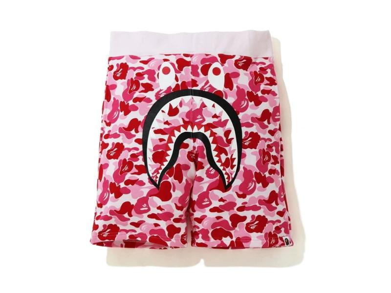 Спортивные шорты BAPE ABC Camo Shark Sweatshorts Pink