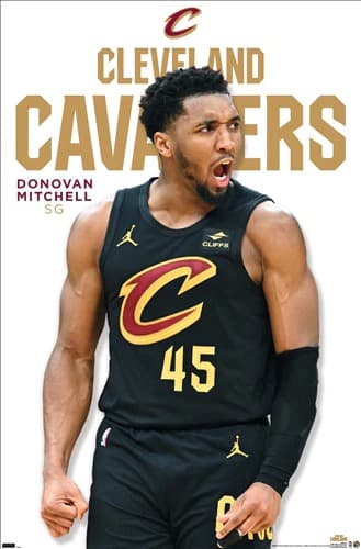 Настенный постер Donovan Mitchell Cleveland Cavaliers NBA Wall Poster