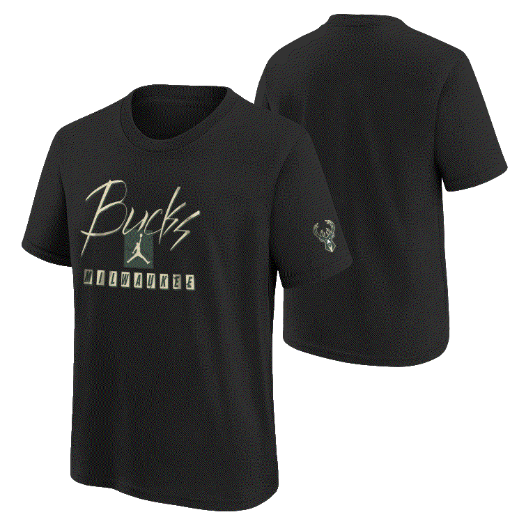 Баскетбольная футболка Nike Milwaukee Bucks 2024 City Edition Courtside 1 Youth NBA T-Shirt