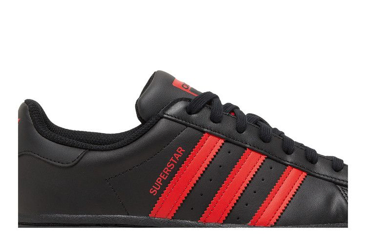 Кроссовки Adidas Superstar 'Core Black Vivid Red'