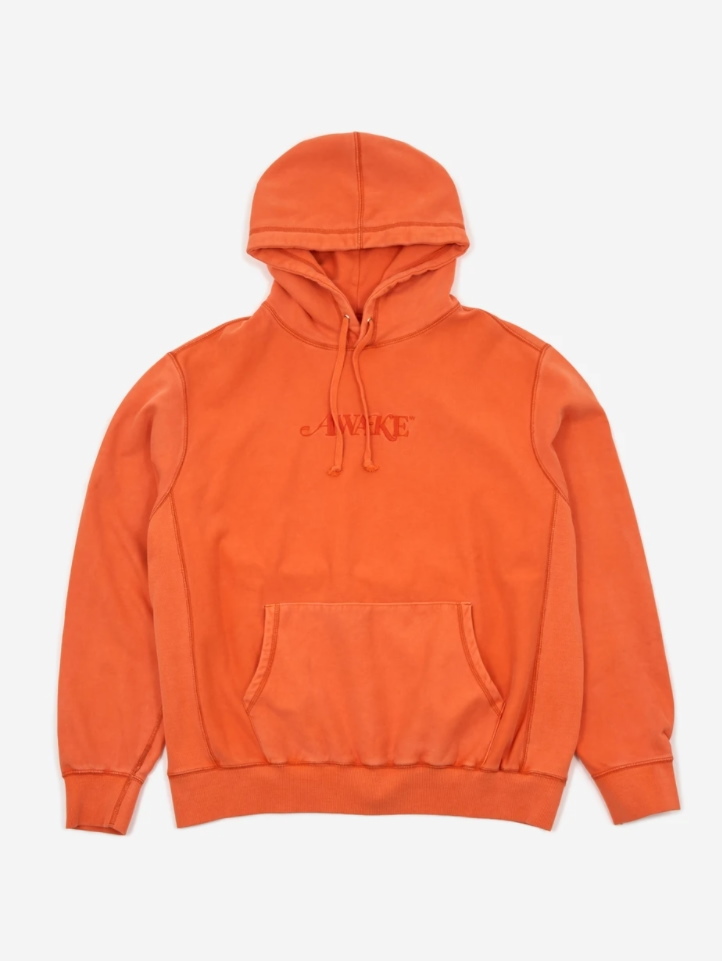 Худи Awake Embroidered Logo Hoodie Red Orange