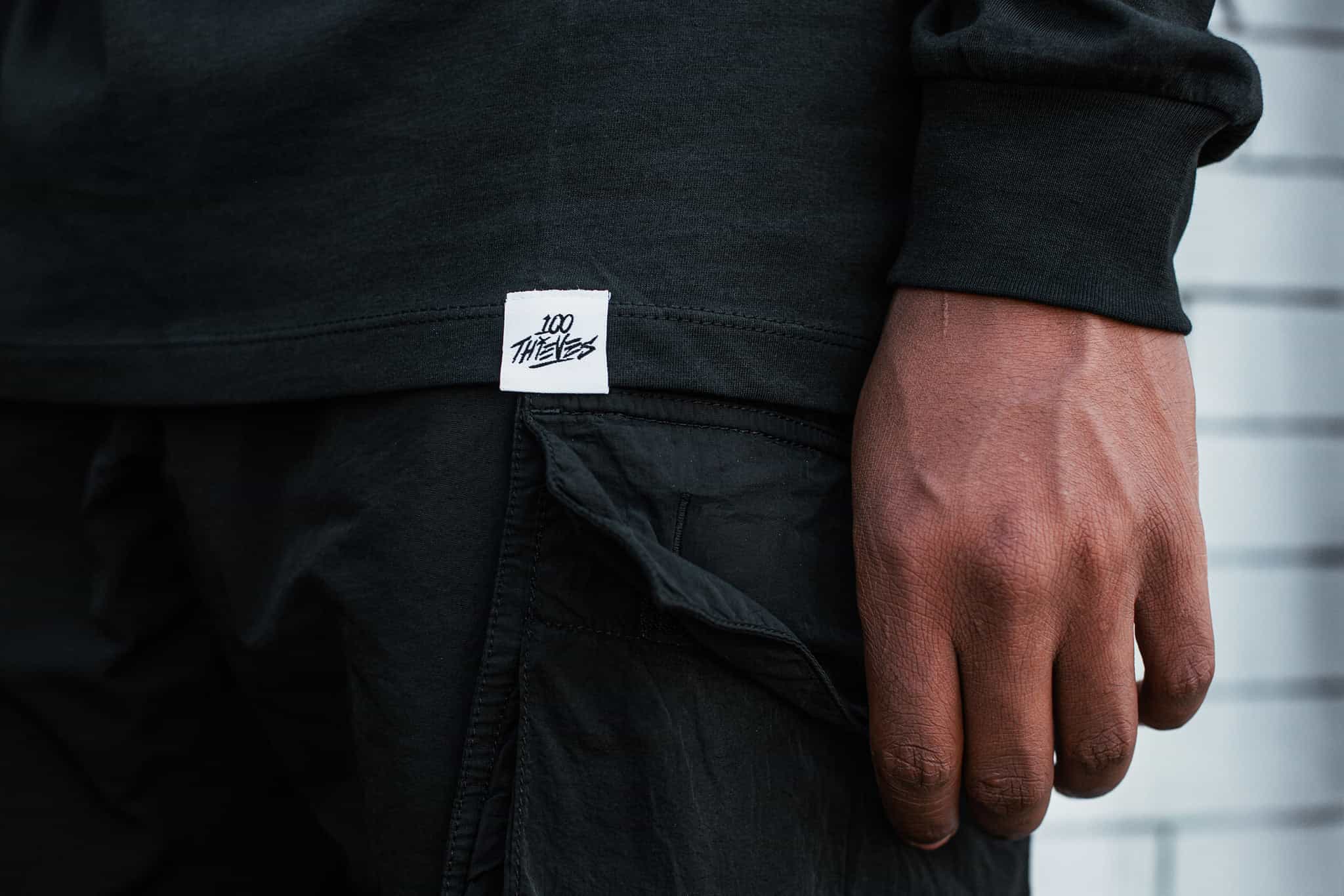 Футболка 100 Thieves Midnight Long Sleeve Tee Black