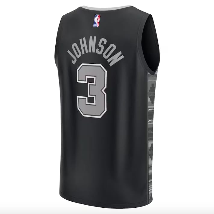 2022-23-San-Antonio-Spurs-3-Keldon-Johnson-Fast-Break-Statement-Black-Jersey-3