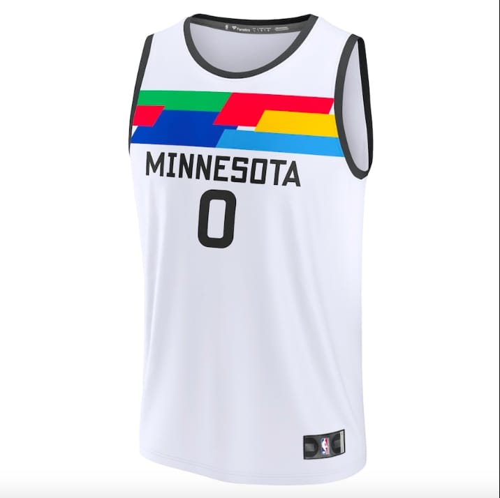 Баскетбольная джерси 2022-23 Minnesota Timberwolves  #0 D’Angelo Russell Fast Break City White Jersey