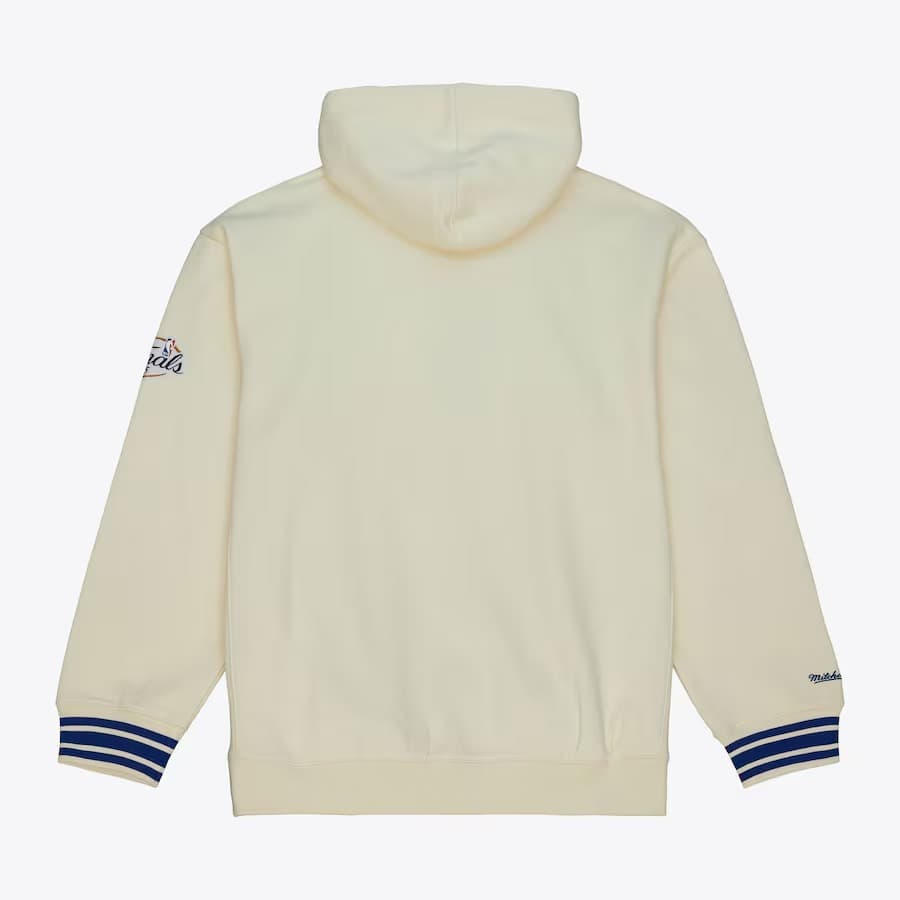 Худи Mitchell & Ness Cream Golden State Warriors Retro Chainstitch Heavyweight Pullover Hoodie