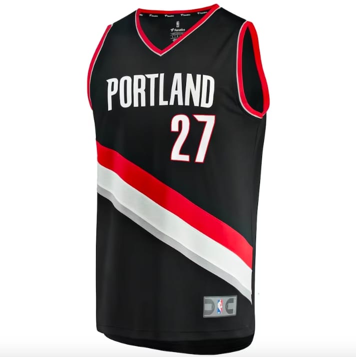 Баскетбольная джерси 2022-23 Portland Trail Blazers #27 Jusuf Nurkic Fast Break Icon Black Jersey