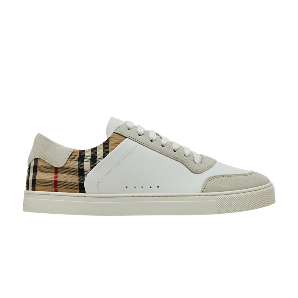 Кроссовки Burberry Check Panelled Sneakers 'Natural White Archive Beige'