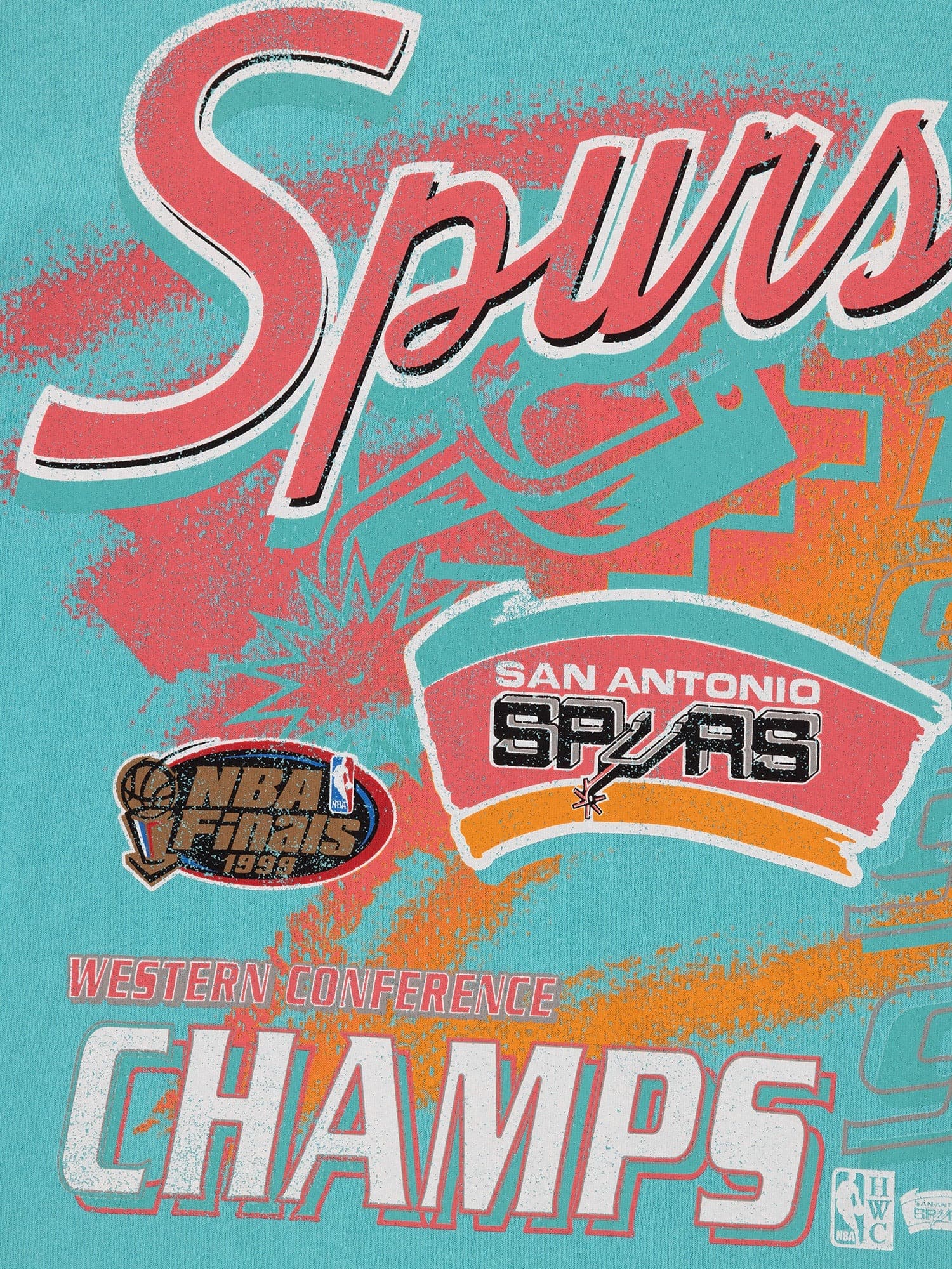 Футболка Mitchell & Ness San Antonio Spurs Script Conference Champs Vintage NBA T-Shirt