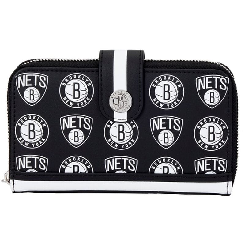 Кошелёк NBA Brooklyn Nets Logo Zip Around Wallet