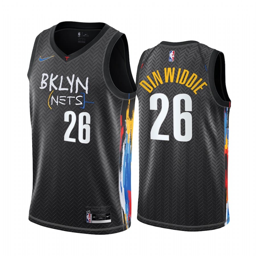 Баскетбольная джерси 2020-21 Brooklyn Nets #26 Spencer Dinwiddie City Edition Black Swingman Jersey