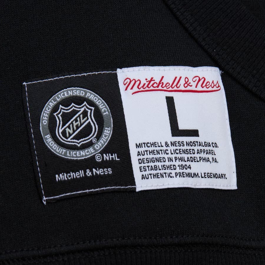 Худи Mitchell & Ness Black Anaheim Ducks Game Time Fleece Pullover Hoodie
