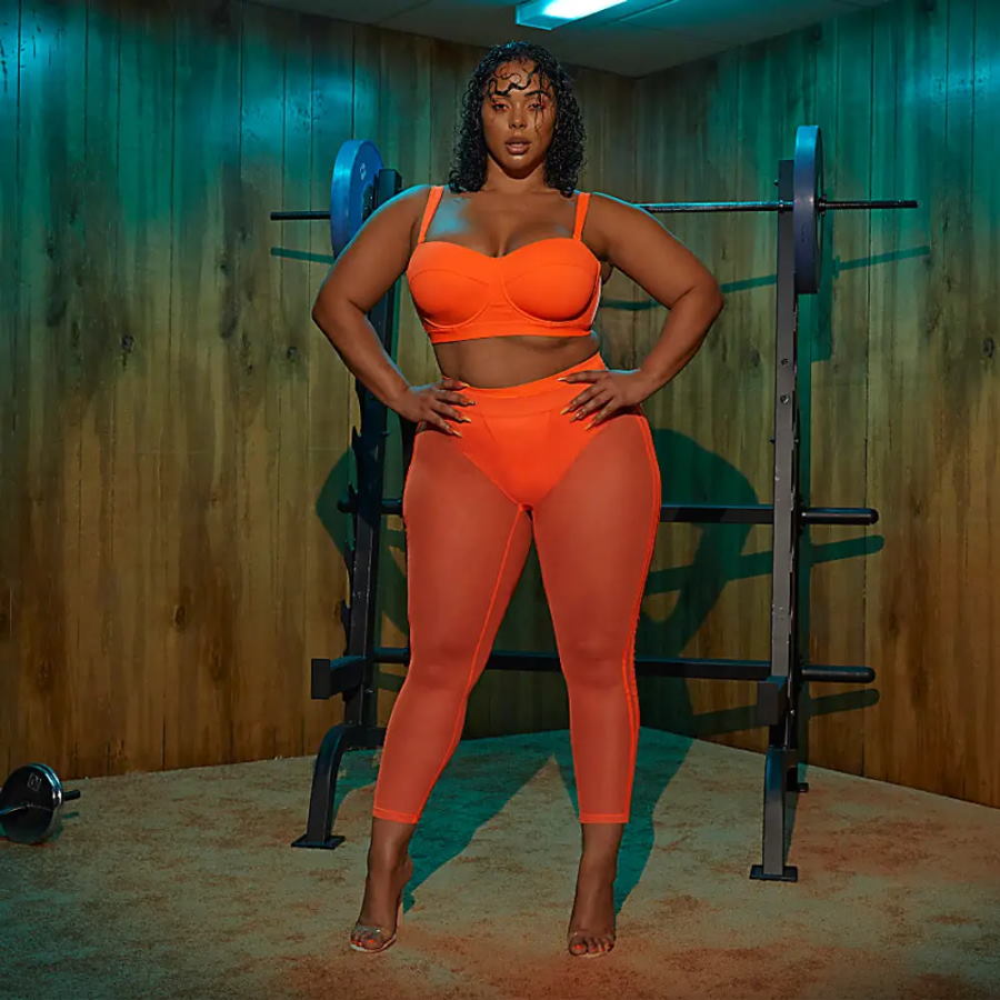 Леггинсы для плавания adidas Ivy Park Swim Leggings (Plus Size) Solar Orange