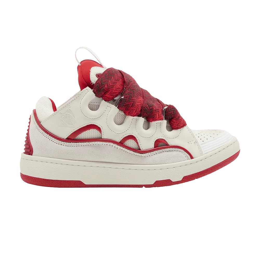 Krossovki-Lanvin-Wmns-Curb-Sneakers-White-Red