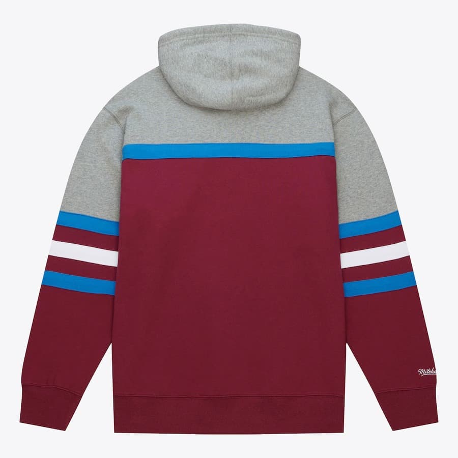 Худи Mitchell & Ness Burgundy Colorado Avalanche Head Coach Pullover Hoodie