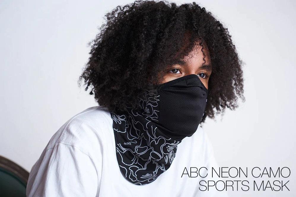 Маска BAPE ABC Neon Camo Sports Mask Black