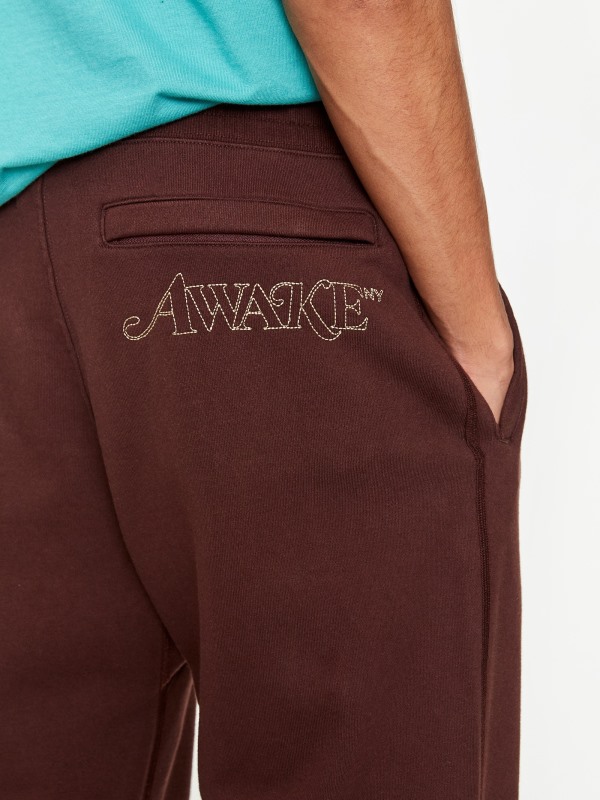 Спортивные штаны Awake Classic Outline Logo Paneled Embroidered Sweatpant Brown