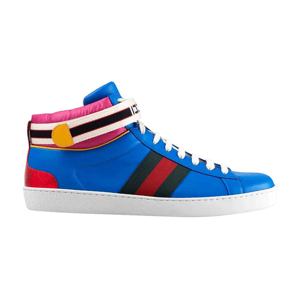 Krossovki-Gucci-Ace-Web-Stripe-High-Blue