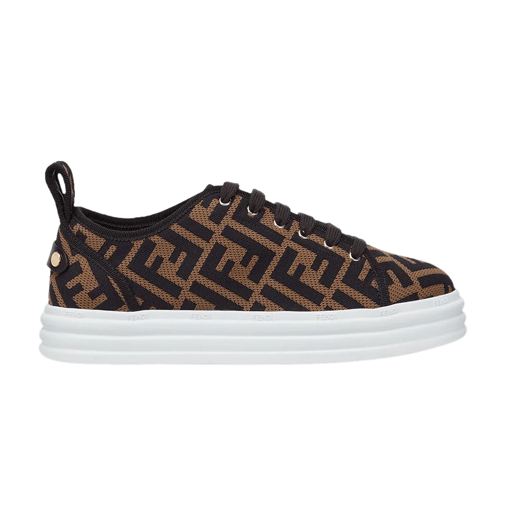 Кроссовки Fendi Wmns FF Motif Rise Fabric Platform 'Tabacco'