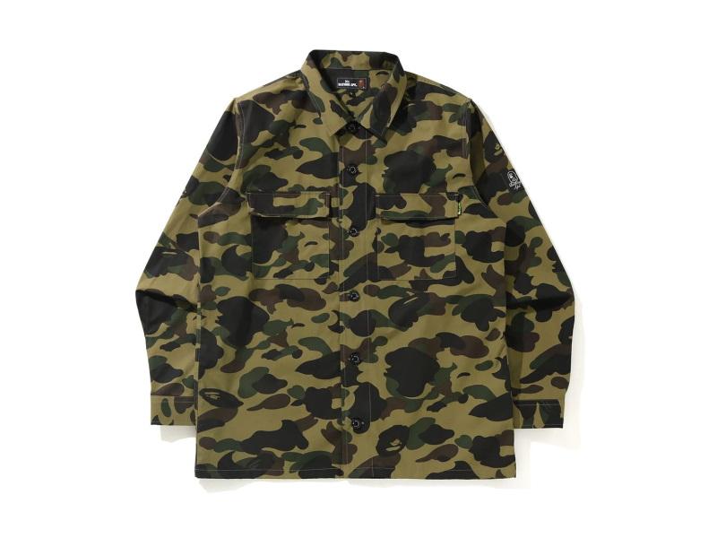 Рубашка BAPE 1st Camo Military Shirt Green