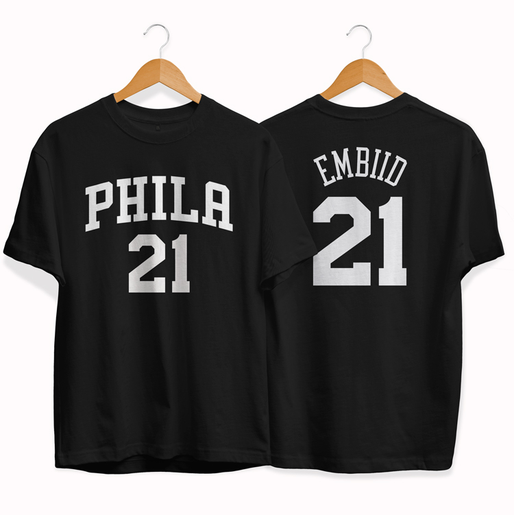 Футболка Philadelphia 76ers 21 Joel Embiid tee by slamdunk