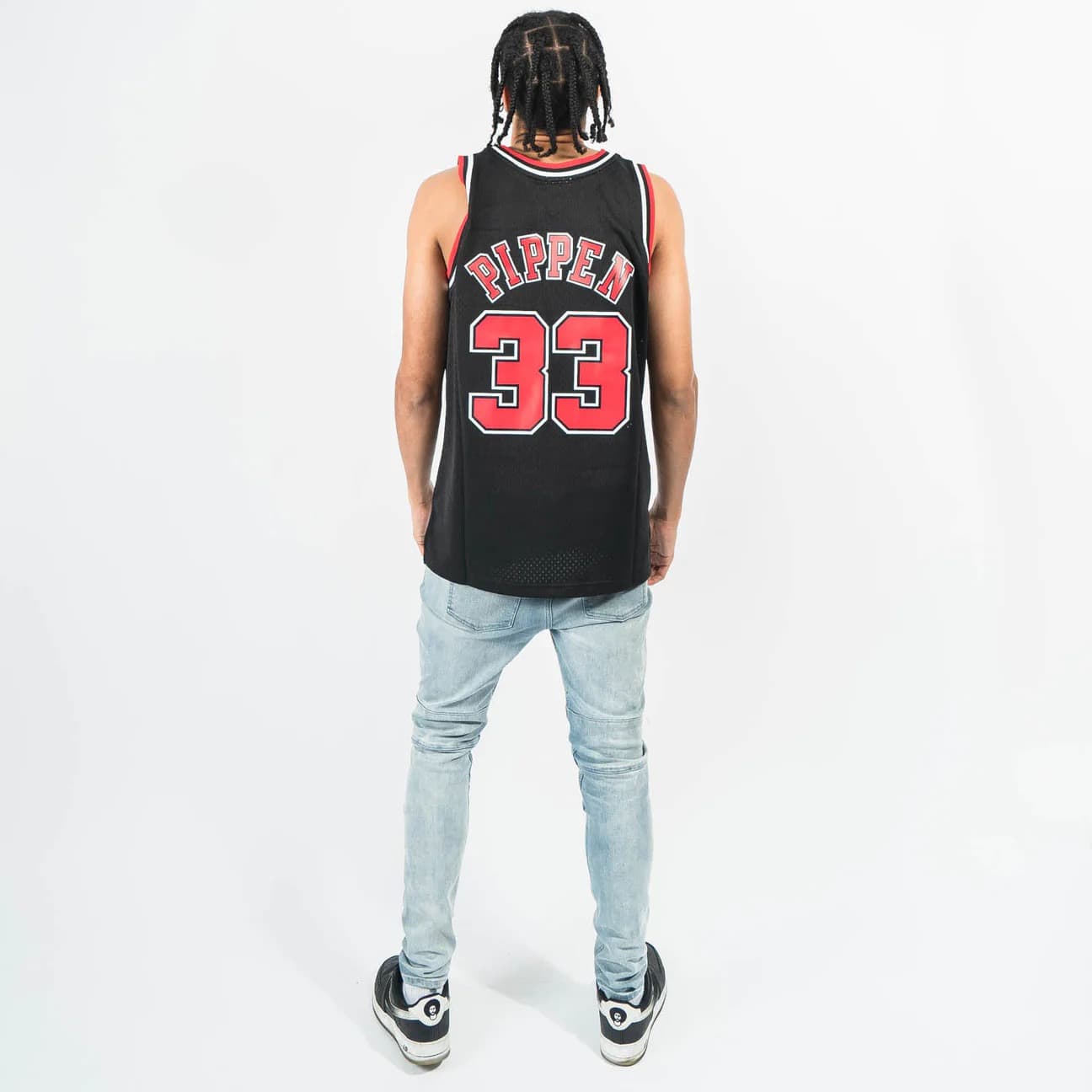 Баскетбольная джерси 1997-1998 Chicago Bulls Scottie Pippen #33 Swingman Hardwood Classic Black Jersey