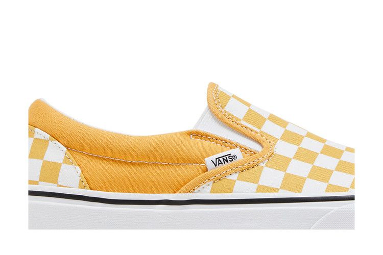 Кроссовки Vans Classic Slip On 'Ochre Checkerboard'