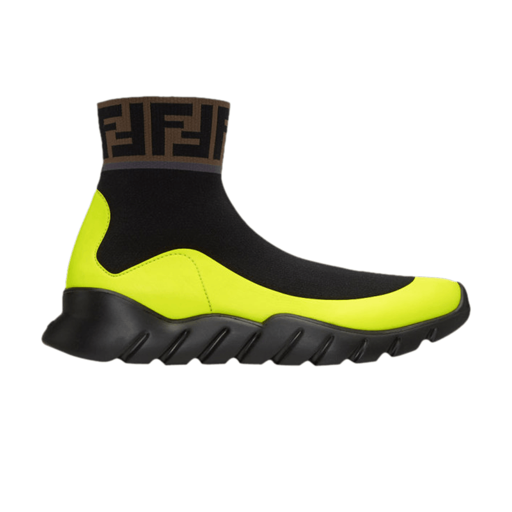 Кроссовки Fendi Tech Fabric High 'Forever Fendi - Black Yellow'