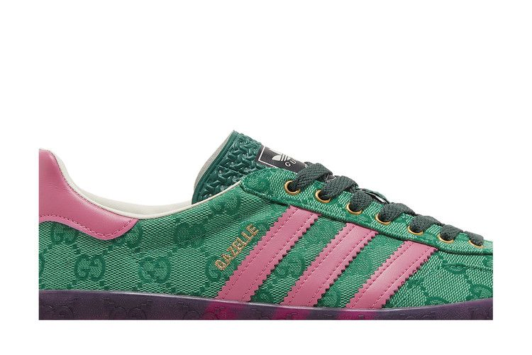 Кроссовки Gucci x adidas Wmns Gazelle 'Green GG Monogram'