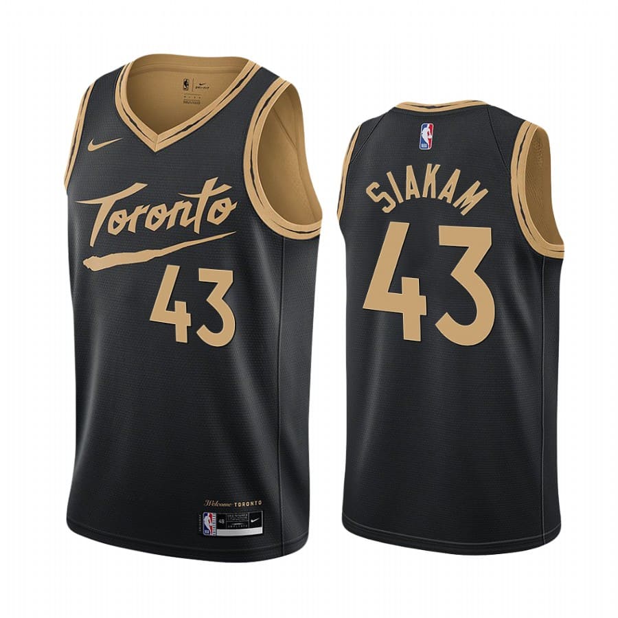 Баскетбольная джерси 2020-21 Toronto Raptors #43 Pascal Siakam City Edition Black Swingman Jersey