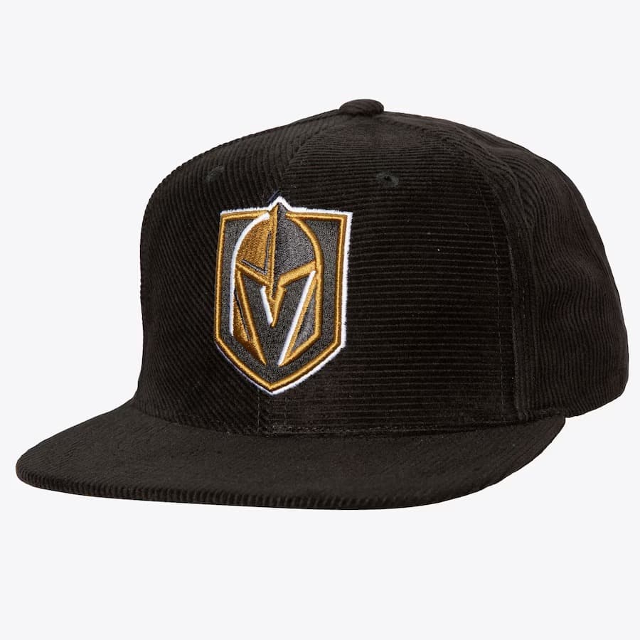 Бейсболка Mitchell & Ness Black Vegas Golden Knights All Directions Corduroy Snapback Hat