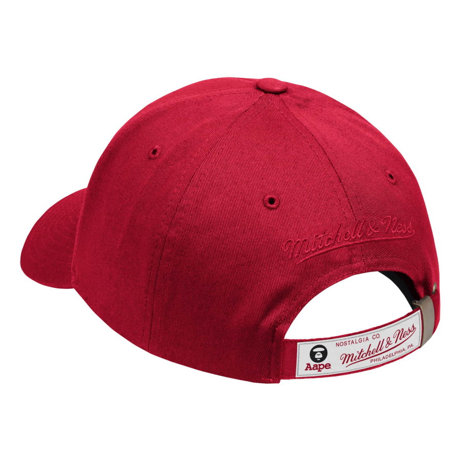Бейсболка Aape x Mitchell & Ness New Jersey Nets Strapback Hat Red