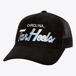 Mitchell-Ness-Black-North-Carolina-Tar-Heels-Times-Up-Trucker-Adjustable-Hat-300x300